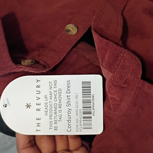 Rust Button-Up Dress - Picture 3 of 4